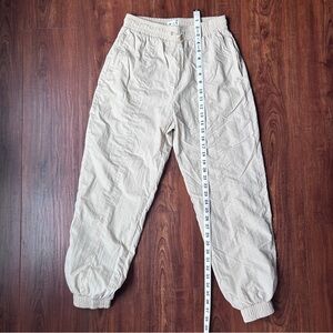 NWOT WILO The Label Lined Parachute Drawstring Joggers in Beige
